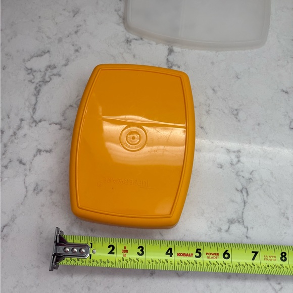 Vintage Tupperware slim packette divided side by side lunch/Snack Container - Picture 4 of 5